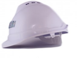 HARD HAT NEW NIKKI 2 OPEN VENT WHITE C/W STD LINER + CAP LAMP BRACKET