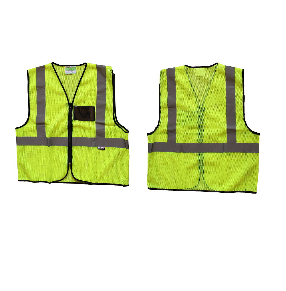 REFLECTIVE ECONOMY AIRATED LIME JACKET WITH ID POCKET AND ZIP EN4 ...