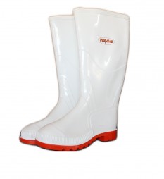 GUMBOOTS PVC MENS 1030 NSTC WHITE AND RED SOLE