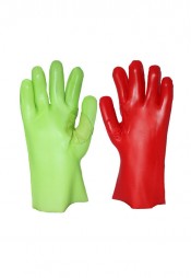 PVC GLOVES - REINFORCED DOUBLE COATED 27CM