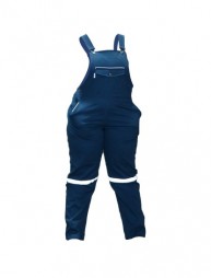 TEAL LADIES DUNGAREE C/W REFLECTIVE TAPE