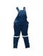 TEAL LADIES DUNGAREE C/W REFLECTIVE TAPE