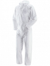 DISPOSABLE NON-WOVEN COVERALL (with zipper and hood)